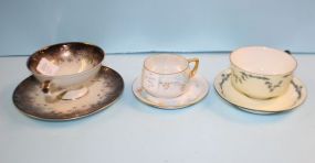  Two Bavarian, One French, Limoge Cup/ Saucer