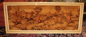  Vintage Fabric Hunt Scene Vintage Fabric Hunt Scene; 72" w., 29" h.