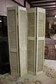  Folding Screen with Four Panels Folding Screen with Four Panels; 11 5/8" w., 79" h.