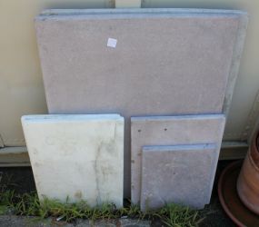  Six Pieces of Marble Six Pieces of Marble; Two - 24" w., 31" l., Two - 13" w., 18" l., One - 13" w., 17" l., One - 10 1/2" w., 13" l.