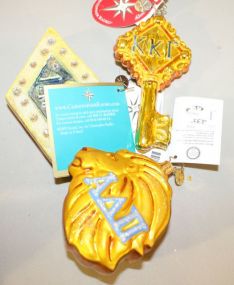  Radko Ornaments Three Christopher Radko Ornaments; 4" h.