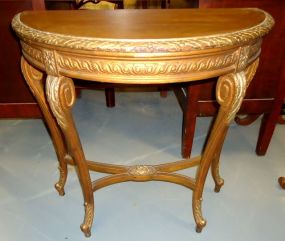  French Style Gilt Console Table French style gilded console table - 27"h. x 28"w. x 14"d.