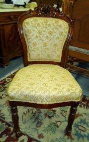  Mahogany Parlor Chair Late 1800s Carved Mahogany Parlor Chair - 35 1/2"h. x approx. 18"w. x 15 1/4"d.