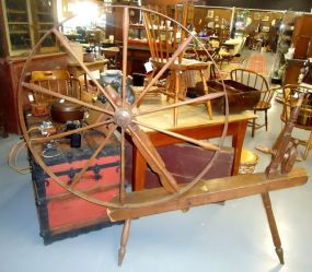  Spinning Wheel Large Spinning Wheel 58 1/2" h. x 62 1/2" w.