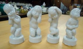  Four Royal Copenhagen figurines Four Royal cophenhagen figurines 5' h.