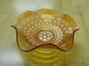  Carnival Glass Ruffled Rim Bowl Carnival glass ruffled rim bowl 7 3/4" w.