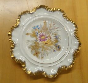  Limoges Gold Edge Plate with Flowers Limoges gold edge plate with flowers 9 1/2" w.