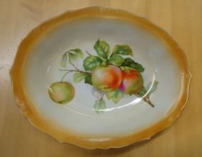  Bowl with Painted Apples Bowl with painted apples 11 1/2"L. x 9"w.