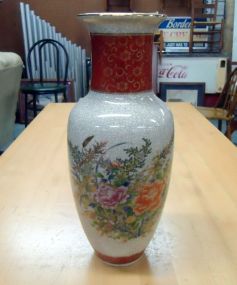  Vase with Orange & Pink Flowers Vase with orange & pink flowers 12"h.