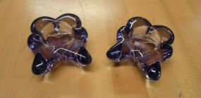  Waterford Butterfly Candle Holders Purple Waterford butterfly candle holders 4" w.