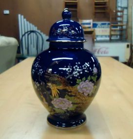  Blue & Gold Ginger Jar Blue & Gold Ginger Jar 8 1/2" h