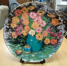  "Zinnias" Signed Plate "Zinnias" Limited Edition Signed Plate