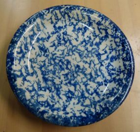  Blue and White Spongeware Plate Blue and white spongeware plate 10 1/4"