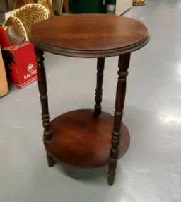  Round End Table Round end table with shelf