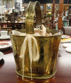  Brass Basket Brass Basket 13"h.
