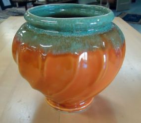  Vintage Swirl Urn Vase Vintage Swirl urn vase, orange and green color 6 1/4"