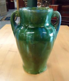  McCoy Pottery Green Onyx Vase McCoy pottery green onyx vase with handles 81/2"