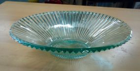  Heisey "Ridgeleigh" Oval Floral Bowl and Ashtray Heisey "Ridgeleigh" Oval Floral Bowl 12"h. x 3 1/4"w. and Ashtray 2 3/4" square