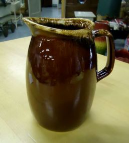  Vintage Hull USA Pottery Brown Drip Pitcher Vintage Hull USA Pottery Brown Drip Pitcher 7"