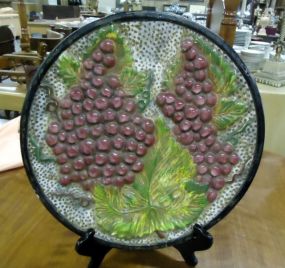  Ceramic Plate with Grapes and Vines Ceramic plate with grapes and vines 12"