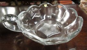  Pressed Glass Nappy Pressed glass nappy 5 1/2"