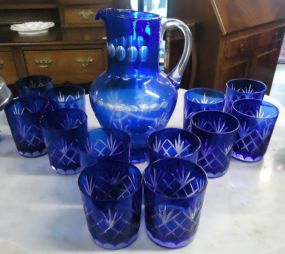  Blue 13pc. Pitcher & Glass Set Blue 13pc. Pitcher & glass set