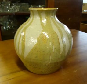  Tan and Gray Pottery Signed Tan and Gray Pottery 7"h