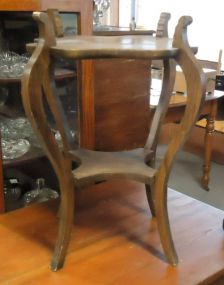  Small Oak Plant Stand Small Oak Plant Stand; 23"h.