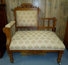  Walnut East Lake Story Telling Bench Walnut East Lake Story Telling Bench; 36 1/4"h. x 20 1/2"d. x 32"w.