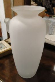  Frosted Glass Vase Frosted glass vase 14"h.