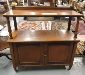  Server with two doors and two shelves Server with two doors and two shelves 41 1/2"h. x 41 3/4"w. x 17 3/4"d.