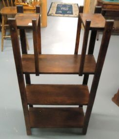  Stand with Three Large Shelves & Two Small Shelves Mission Stand with three shelves & two small shelves on top, 45 1/4"h. x 22 1/2"w. x 10 1/2"d.