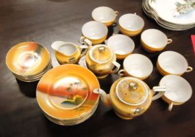  Child's Hand Painted Tea Set Child's hand painted tea set, 26 pieces