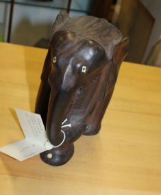  Wood Carved Elephant Wood Carved Elephant; 7" h., 7" w.