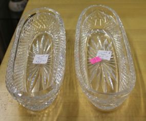  Pair of Press Glass Relish Trays Pair of Press Glass Relish Trays