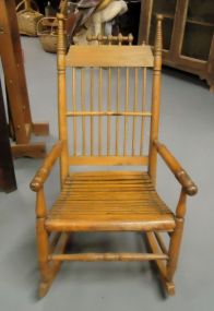  Spindle Back Rail Seat Rocking Chair Spindle Back Rail Seat Rocking Chair; 32" h.