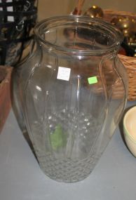  Large Clear Glass Vase Large Clear Glass Vase; 16" h.