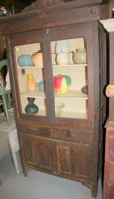  Primitive Painted Kitchen Cabinet Primitive Painted Kitchen Cabinet; 37" w., 69" h.