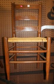  Cane Bottom Ladder Back Chair with Pegs Cane Bottom Ladder Back Chair with Pegs; 34" h.