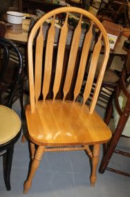  Oak Arrow Back Chair Oak Arrow Back Chair; 40 1/2" h., 19 1/2" w.