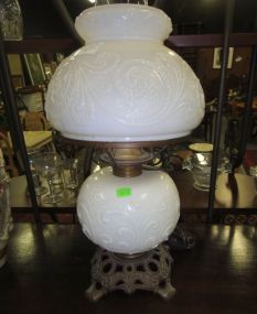  Electric Milk Glass Lamp Electric Milk Glass Lamp; 15" h.