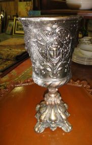  Ornate Metal Planter Ornate Metal Planter; 10" h.