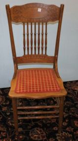  Turn of the Century Oak Kitchen Chair Turn of the Century Oak Kitchen Chair, 18"w., 40"h.