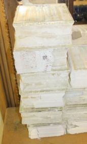  Group of Six Glass Blocks Great for wall or decorative use, 7"sq., 4"h.