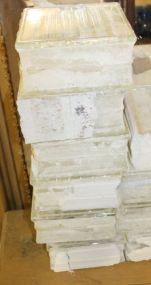  Group of Six Glass Blocks Great for wall or decorative use, 7"sq., 4"h.