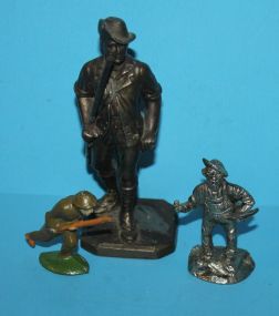  Metal Soldier 4"h., 2"h.