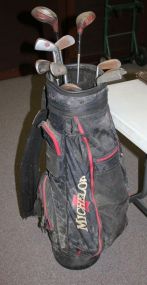  Golf Bag and Wilson Clubs Golf Bag and Wilson Clubs