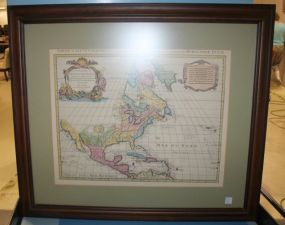  Print of the Original 1708 L'Amerique Sententrionate Print of the Original 1708 L'Amerique Sententrionate; 36" w., 31 1/2" h.