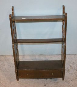  Mahogany Hanging Shelf with One Drawer Mahogany Hanging Shelf with One Drawer