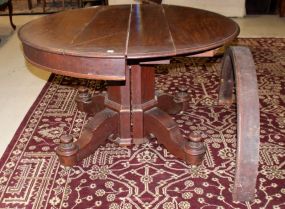  Empire Banquet Table (1840) 46" dia., 29" h. (with two leaves)